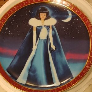 Barbie Blue Winter Gown Decorative Plate